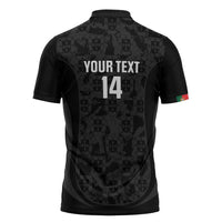 Custom Portugal Football Zipper Polo Shirt 2026 Come On Selecao das Quinas - Black - Wonder Print Shop