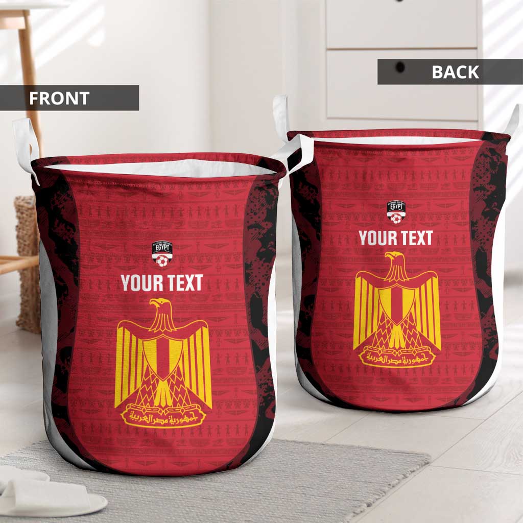 Custom Egypt Football Laundry Basket 2026 Go Pharaohs Ancient Egyptian Pattern - Wonder Print Shop