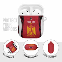Custom Egypt Football AirPods Case 2026 Go Pharaohs Ancient Egyptian Pattern - Wonder Print Shop