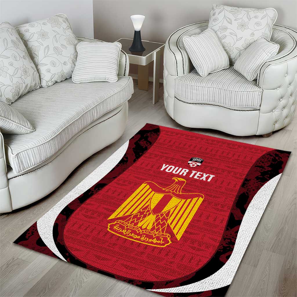 Custom Egypt Football Area Rug 2026 Go Pharaohs Ancient Egyptian Pattern - Wonder Print Shop