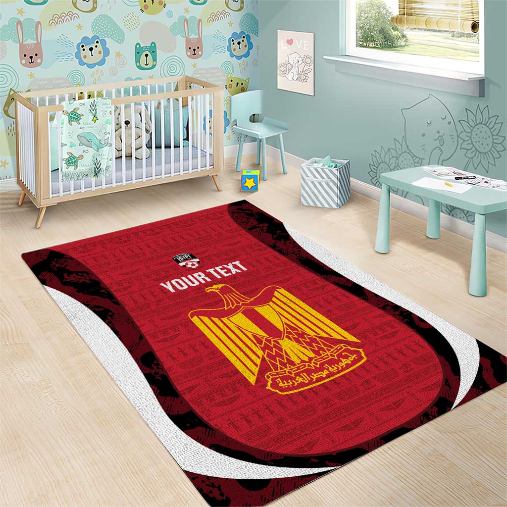 Custom Egypt Football Area Rug 2026 Go Pharaohs Ancient Egyptian Pattern - Wonder Print Shop