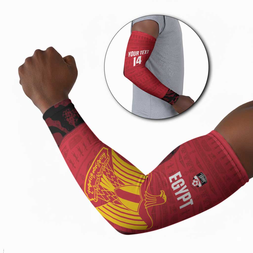 Custom Egypt Football Arm Sleeves 2026 Go Pharaohs Ancient Egyptian Pattern - Wonder Print Shop