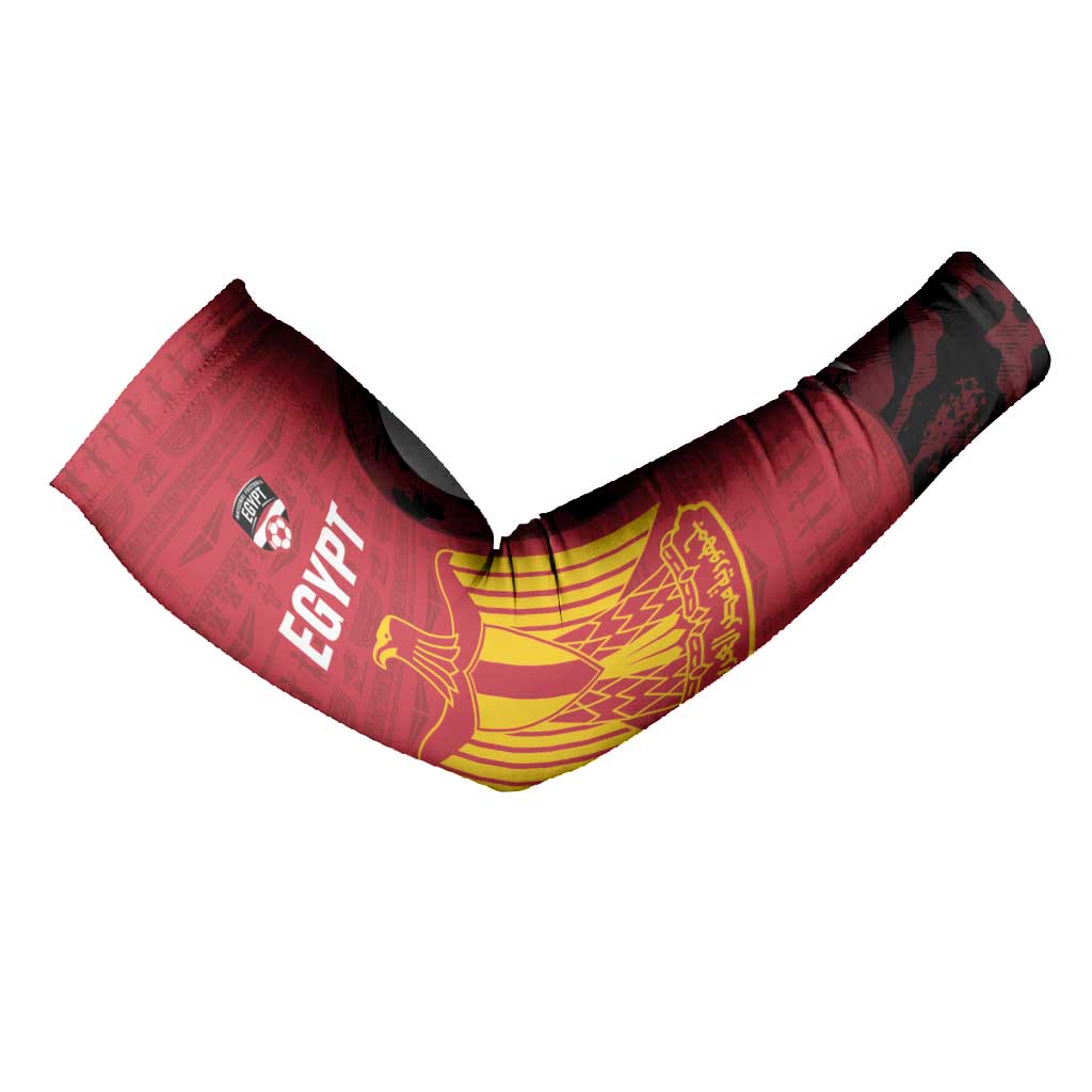 Custom Egypt Football Arm Sleeves 2026 Go Pharaohs Ancient Egyptian Pattern - Wonder Print Shop