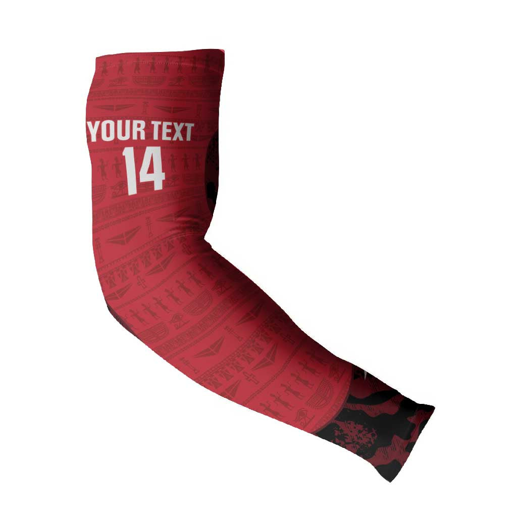 Custom Egypt Football Arm Sleeves 2026 Go Pharaohs Ancient Egyptian Pattern - Wonder Print Shop