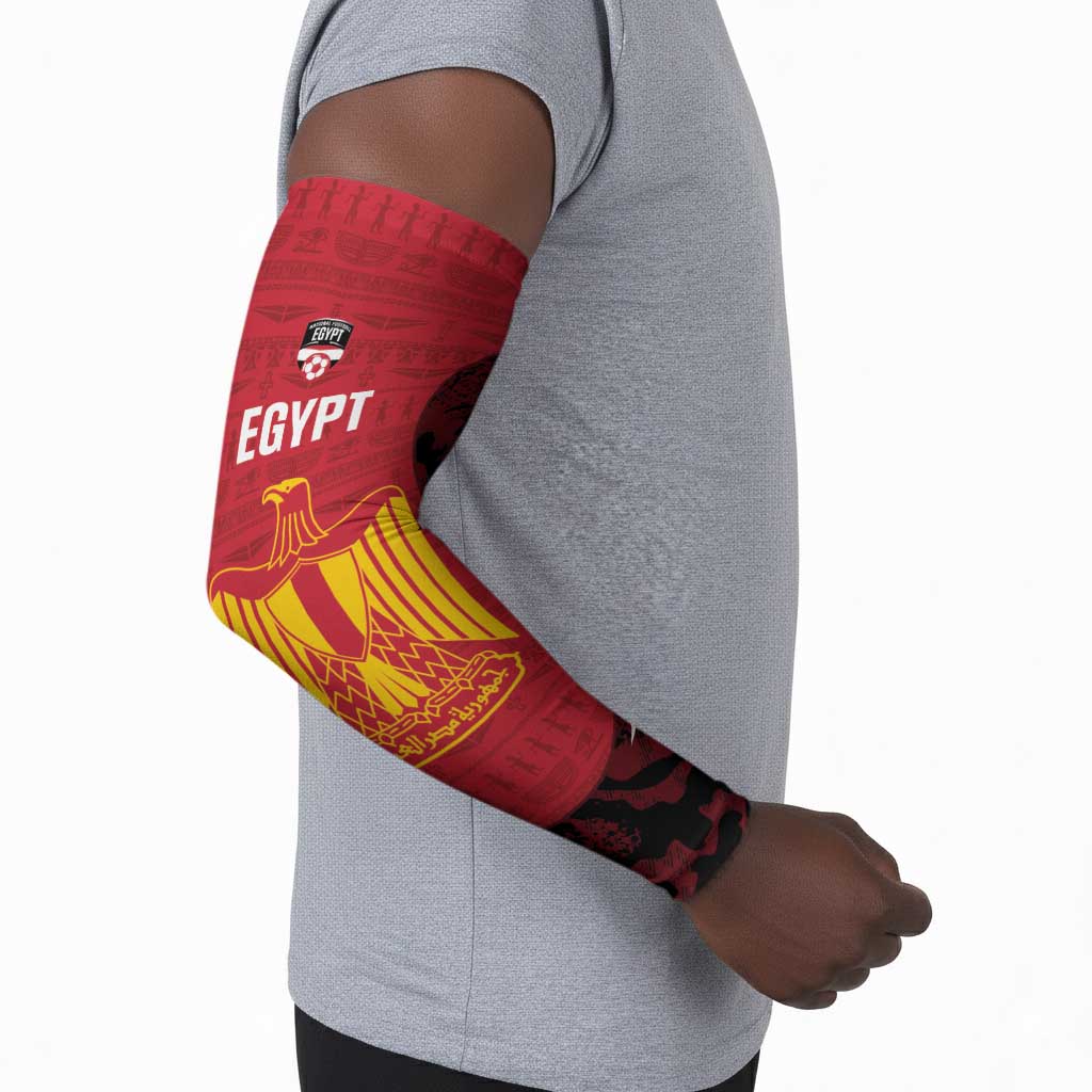 Custom Egypt Football Arm Sleeves 2026 Go Pharaohs Ancient Egyptian Pattern - Wonder Print Shop