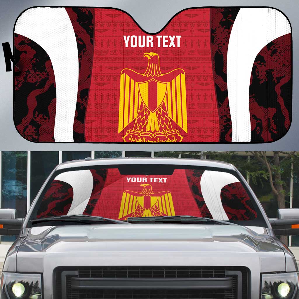Custom Egypt Football Auto Sun Shade 2026 Go Pharaohs Ancient Egyptian Pattern - Wonder Print Shop