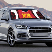 Custom Egypt Football Auto Sun Shade 2026 Go Pharaohs Ancient Egyptian Pattern - Wonder Print Shop