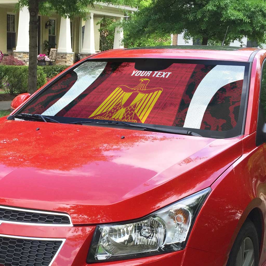Custom Egypt Football Auto Sun Shade 2026 Go Pharaohs Ancient Egyptian Pattern - Wonder Print Shop