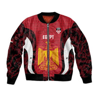 Custom Egypt Football Bomber Jacket 2026 Go Pharaohs Ancient Egyptian Pattern - Wonder Print Shop