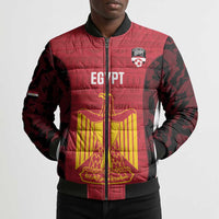 Custom Egypt Football Bomber Puffer Jacket 2026 Go Pharaohs Ancient Egyptian Pattern - Wonder Print Shop