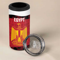 Custom Egypt Football 4 in 1 Can Cooler Tumbler 2026 Go Pharaohs Ancient Egyptian Pattern - Wonder Print Shop