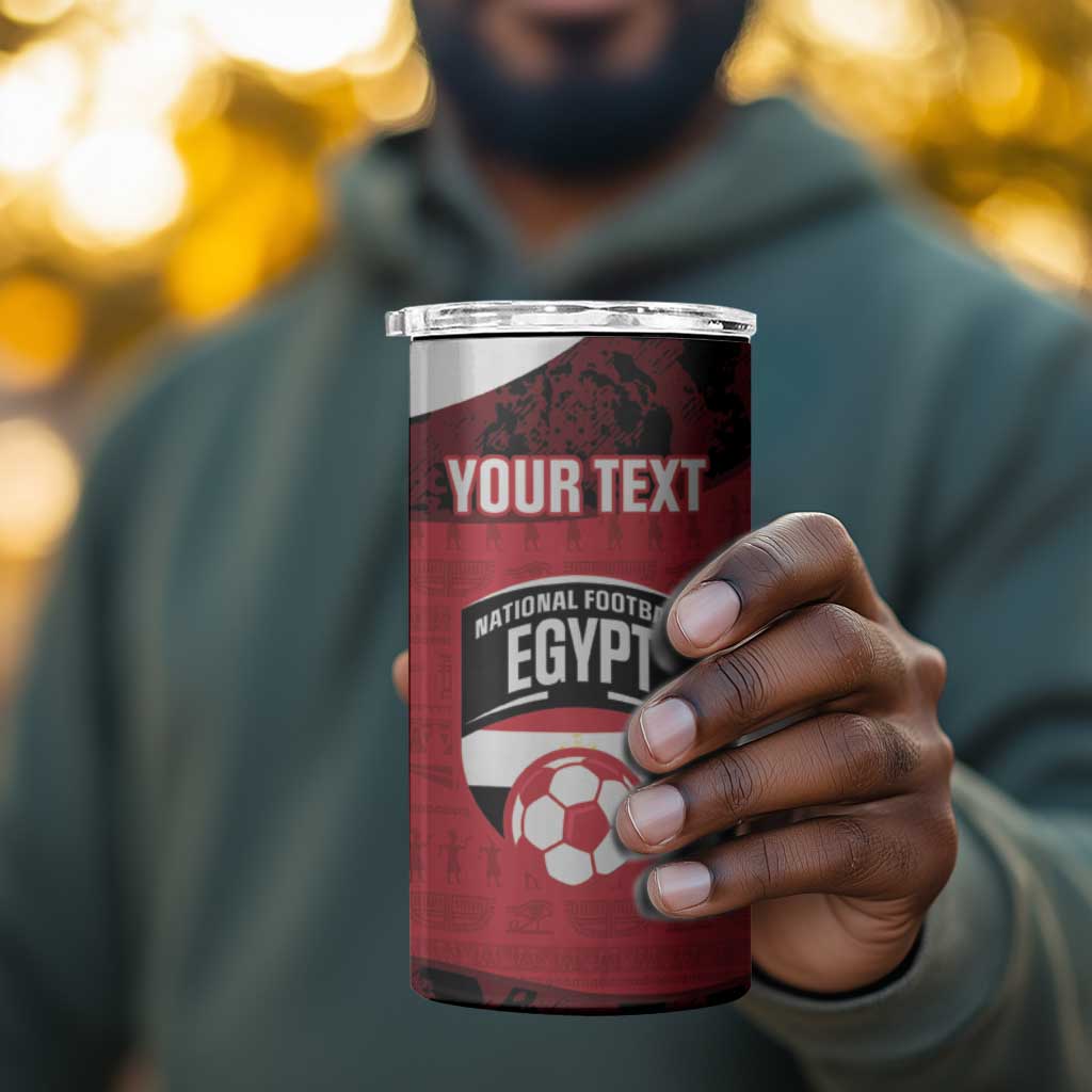Custom Egypt Football 4 in 1 Can Cooler Tumbler 2026 Go Pharaohs Ancient Egyptian Pattern - Wonder Print Shop