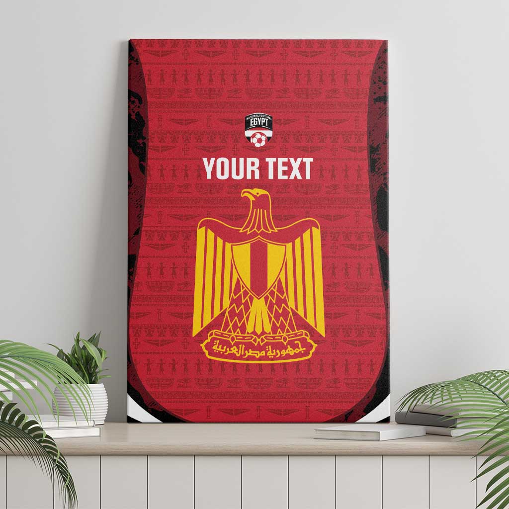 Custom Egypt Football Canvas Wall Art 2026 Go Pharaohs Ancient Egyptian Pattern - Wonder Print Shop