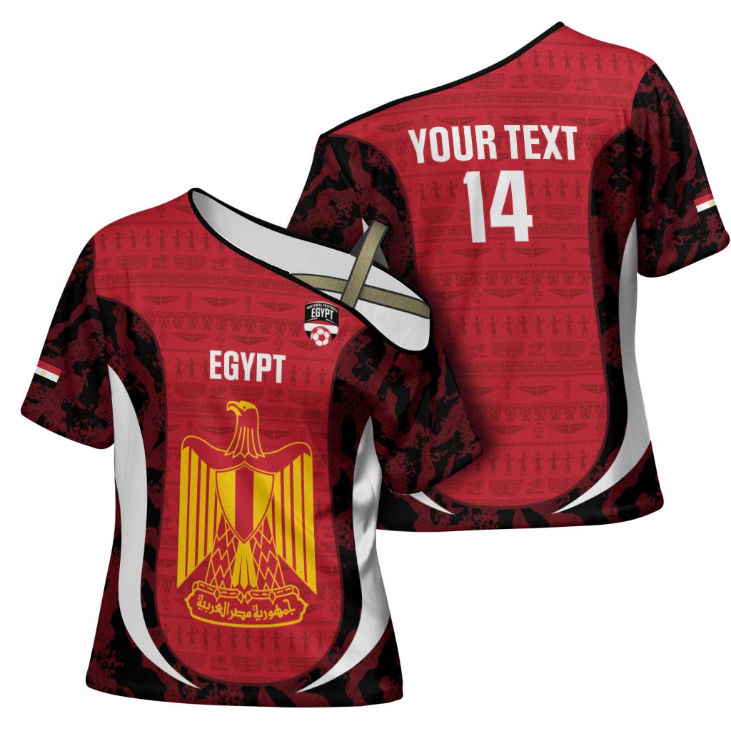 Custom Egypt Football Cross Shoulder Shirt 2026 Go Pharaohs Ancient Egyptian Pattern - Wonder Print Shop