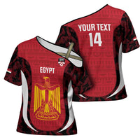 Custom Egypt Football Cross Shoulder Shirt 2026 Go Pharaohs Ancient Egyptian Pattern - Wonder Print Shop