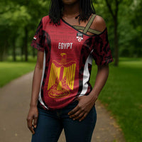 Custom Egypt Football Cross Shoulder Shirt 2026 Go Pharaohs Ancient Egyptian Pattern - Wonder Print Shop
