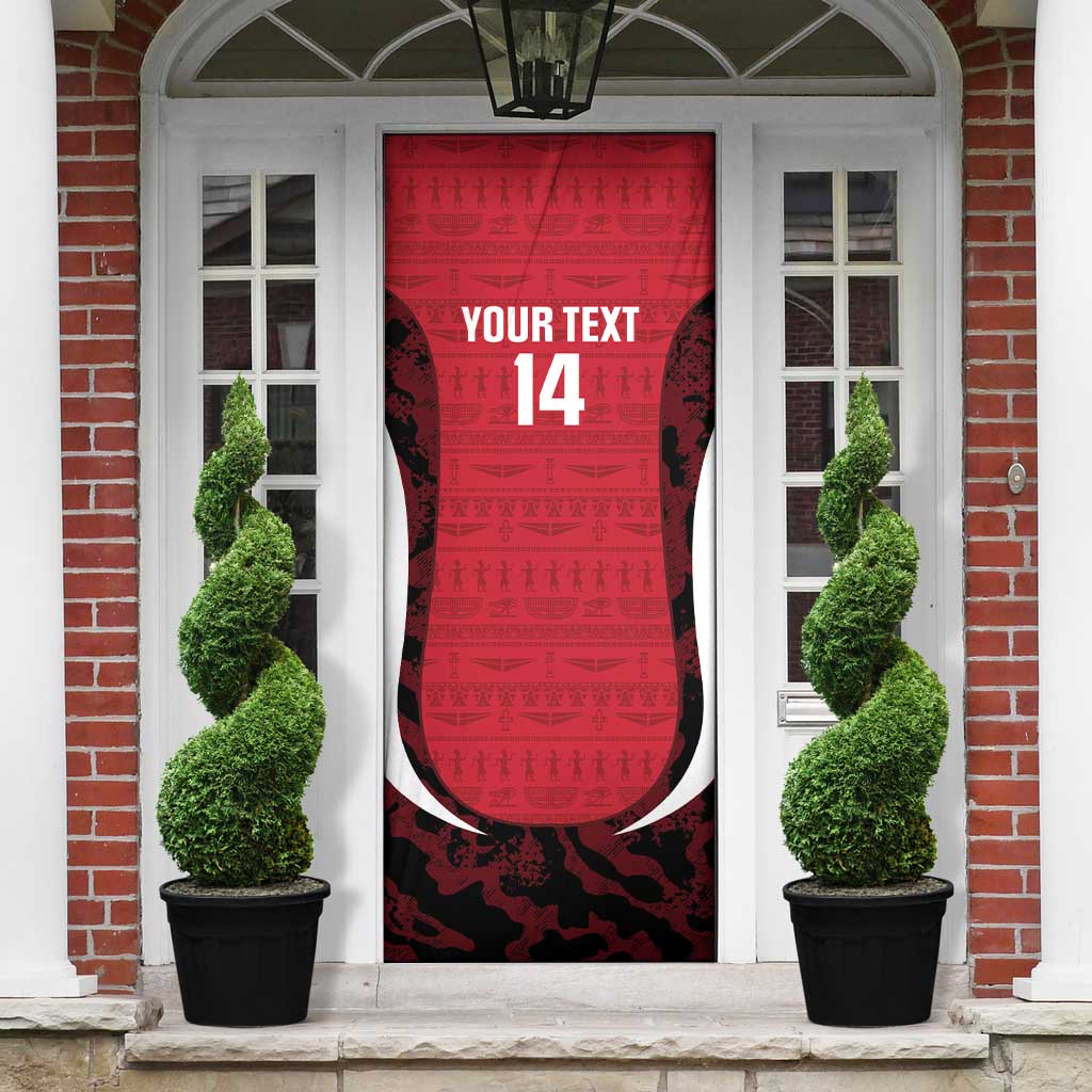 Custom Egypt Football Door Cover 2026 Go Pharaohs Ancient Egyptian Pattern - Wonder Print Shop