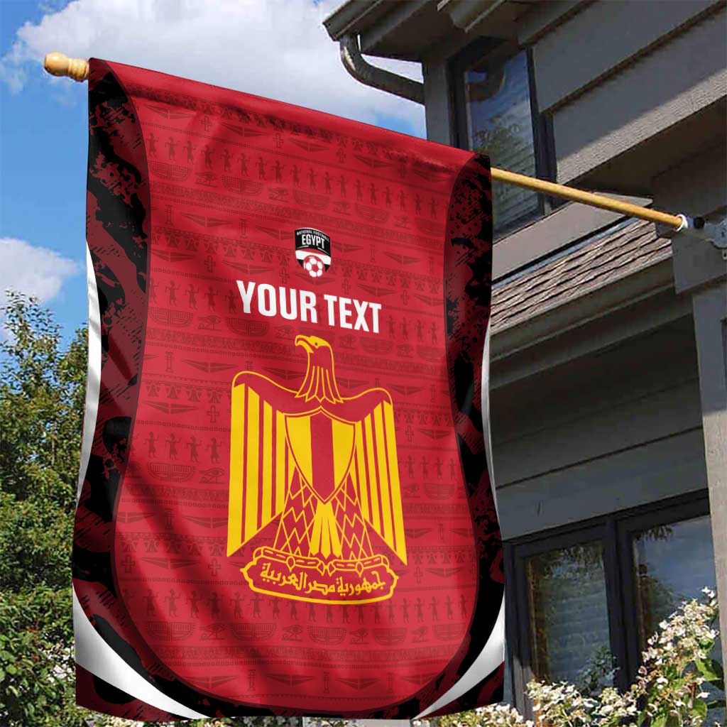 Custom Egypt Football Garden Flag 2026 Go Pharaohs Ancient Egyptian Pattern - Wonder Print Shop