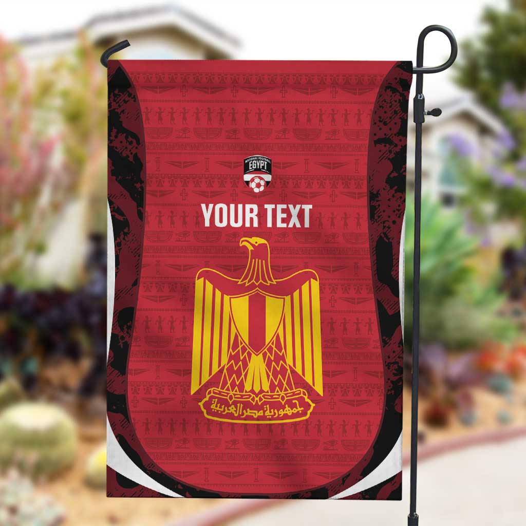 Custom Egypt Football Garden Flag 2026 Go Pharaohs Ancient Egyptian Pattern - Wonder Print Shop