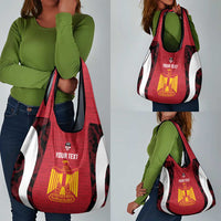 Custom Egypt Football Grocery Bag 2026 Go Pharaohs Ancient Egyptian Pattern - Wonder Print Shop