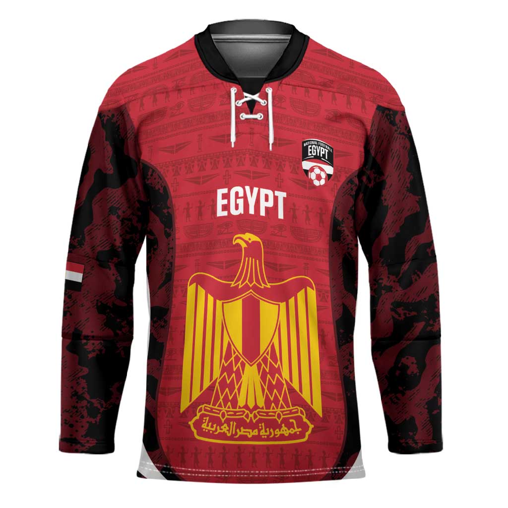 Custom Egypt Football Hockey Jersey 2026 Go Pharaohs Ancient Egyptian Pattern - Wonder Print Shop
