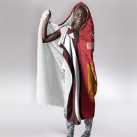 Custom Egypt Football Hooded Blanket 2026 Go Pharaohs Ancient Egyptian Pattern - Wonder Print Shop
