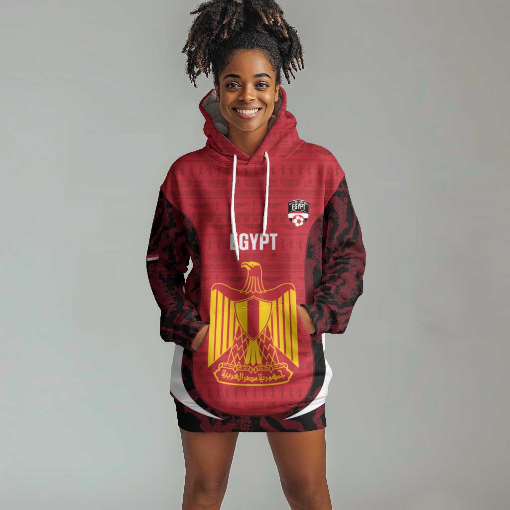 Custom Egypt Football Hoodie Dress 2026 Go Pharaohs Ancient Egyptian Pattern - Wonder Print Shop