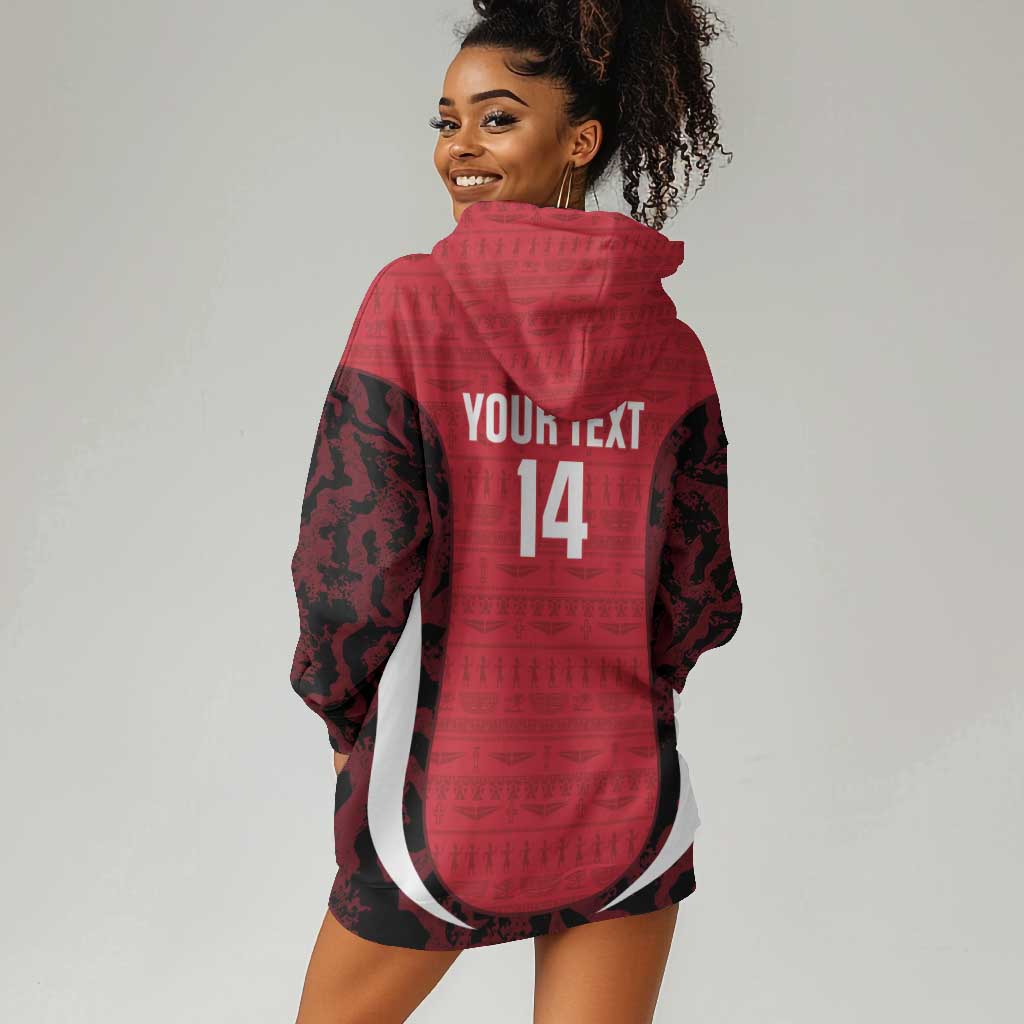 Custom Egypt Football Hoodie Dress 2026 Go Pharaohs Ancient Egyptian Pattern - Wonder Print Shop