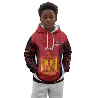 Custom Egypt Football Kid Hoodie 2026 Go Pharaohs Ancient Egyptian Pattern - Wonder Print Shop