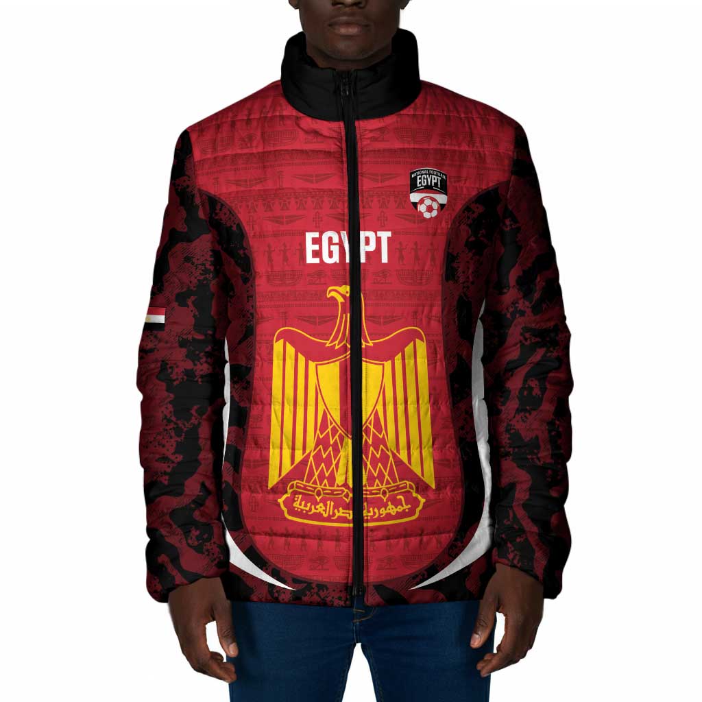 Custom Egypt Football Padded Jacket 2026 Go Pharaohs Ancient Egyptian Pattern - Wonder Print Shop