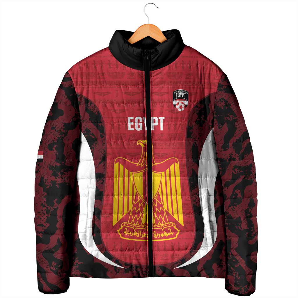 Custom Egypt Football Padded Jacket 2026 Go Pharaohs Ancient Egyptian Pattern - Wonder Print Shop