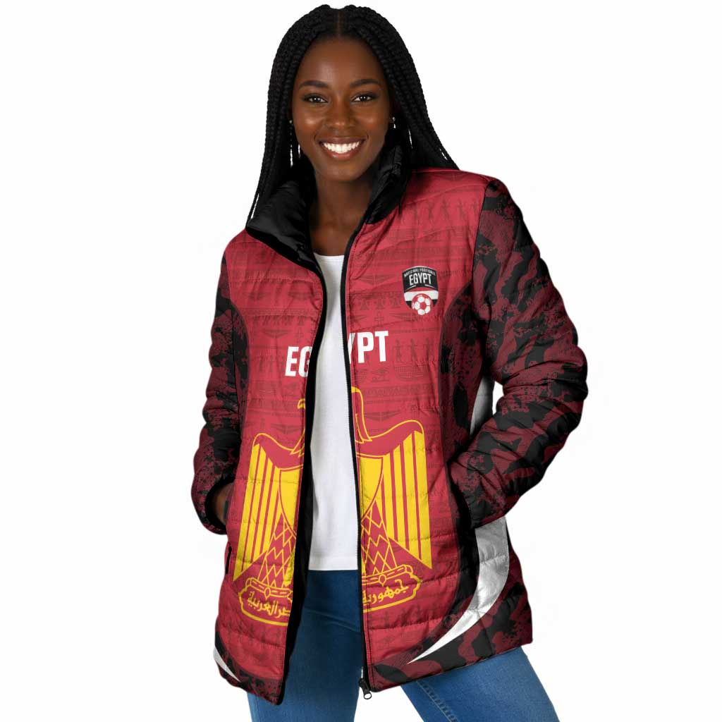 Custom Egypt Football Padded Jacket 2026 Go Pharaohs Ancient Egyptian Pattern - Wonder Print Shop