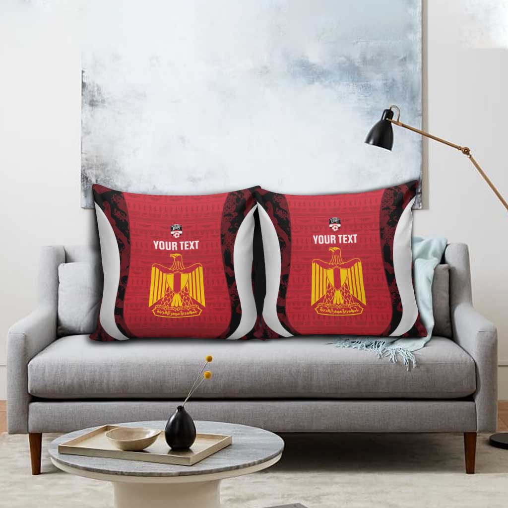 Custom Egypt Football Pillow Cover 2026 Go Pharaohs Ancient Egyptian Pattern - Wonder Print Shop