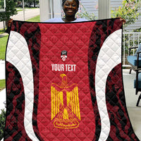Custom Egypt Football Quilt 2026 Go Pharaohs Ancient Egyptian Pattern - Wonder Print Shop