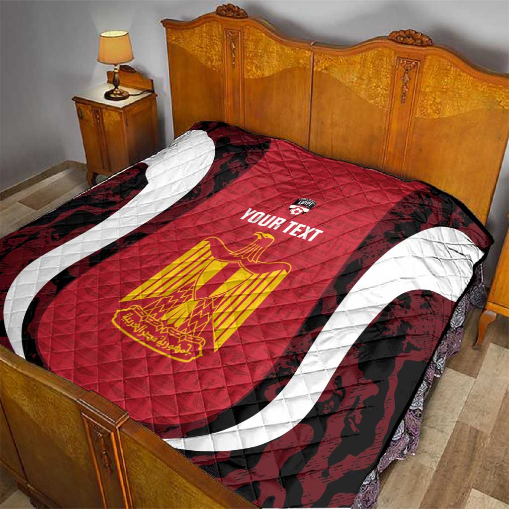 Custom Egypt Football Quilt 2026 Go Pharaohs Ancient Egyptian Pattern - Wonder Print Shop