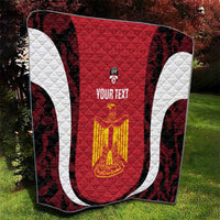 Custom Egypt Football Quilt 2026 Go Pharaohs Ancient Egyptian Pattern - Wonder Print Shop