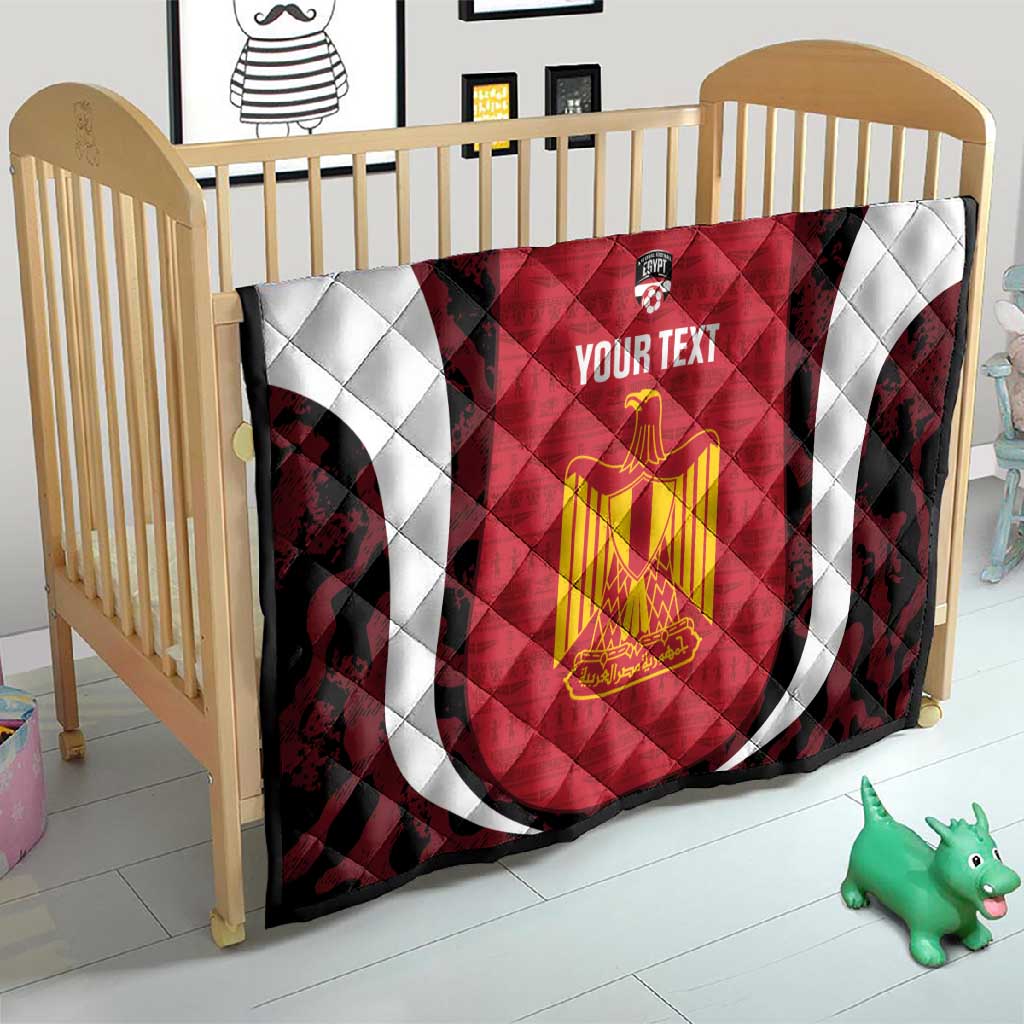 Custom Egypt Football Quilt 2026 Go Pharaohs Ancient Egyptian Pattern - Wonder Print Shop