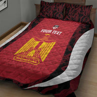 Custom Egypt Football Quilt Bed Set 2026 Go Pharaohs Ancient Egyptian Pattern - Wonder Print Shop