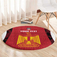 Custom Egypt Football Round Carpet 2026 Go Pharaohs Ancient Egyptian Pattern - Wonder Print Shop