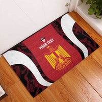 Custom Egypt Football Rubber Doormat 2026 Go Pharaohs Ancient Egyptian Pattern - Wonder Print Shop