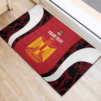 Custom Egypt Football Rubber Doormat 2026 Go Pharaohs Ancient Egyptian Pattern - Wonder Print Shop