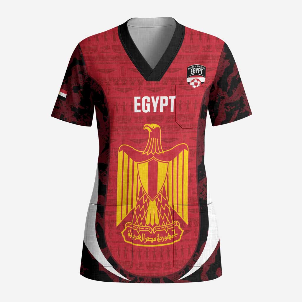 Custom Egypt Football Scrub Top 2026 Go Pharaohs Ancient Egyptian Pattern - Wonder Print Shop
