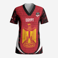 Custom Egypt Football Scrub Top 2026 Go Pharaohs Ancient Egyptian Pattern - Wonder Print Shop