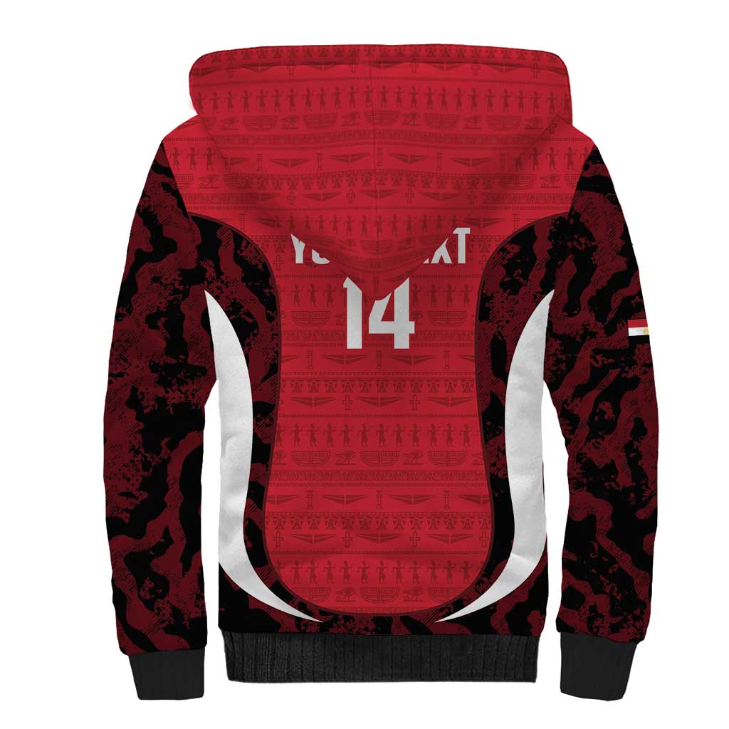 Custom Egypt Football Sherpa Hoodie 2026 Go Pharaohs Ancient Egyptian Pattern - Wonder Print Shop