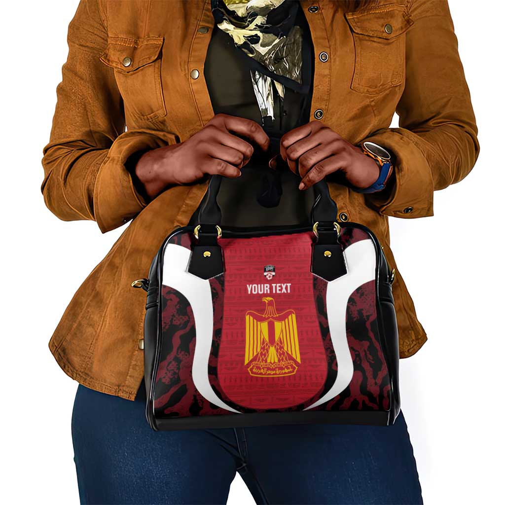 Custom Egypt Football Shoulder Handbag 2026 Go Pharaohs Ancient Egyptian Pattern - Wonder Print Shop