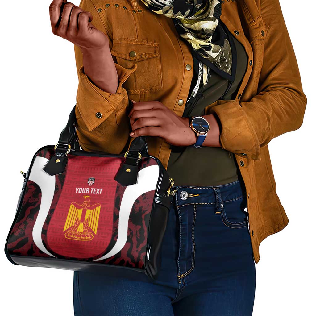 Custom Egypt Football Shoulder Handbag 2026 Go Pharaohs Ancient Egyptian Pattern - Wonder Print Shop