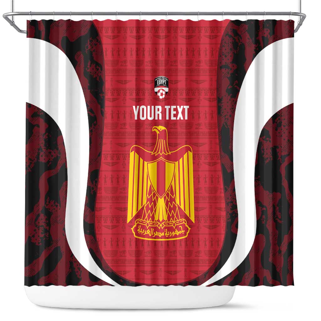 Custom Egypt Football Shower Curtain 2026 Go Pharaohs Ancient Egyptian Pattern - Wonder Print Shop