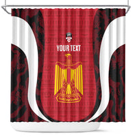 Custom Egypt Football Shower Curtain 2026 Go Pharaohs Ancient Egyptian Pattern - Wonder Print Shop
