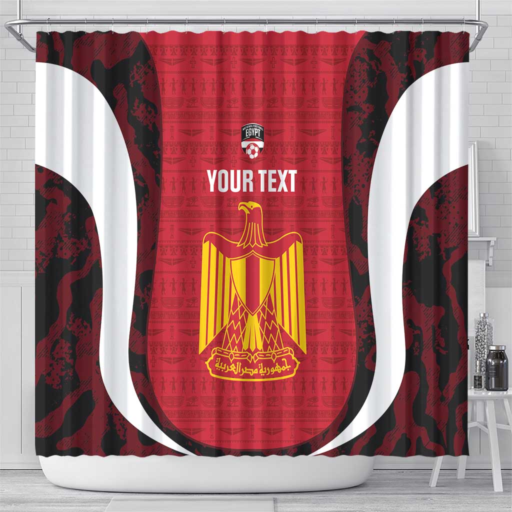 Custom Egypt Football Shower Curtain 2026 Go Pharaohs Ancient Egyptian Pattern - Wonder Print Shop