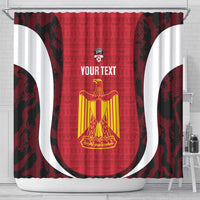 Custom Egypt Football Shower Curtain 2026 Go Pharaohs Ancient Egyptian Pattern - Wonder Print Shop